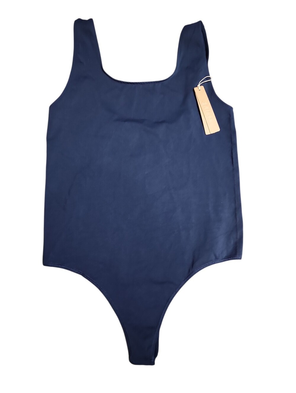 Skims Navy Soft Soothing Seamless Thong Bodysuit Nwt Size Medium